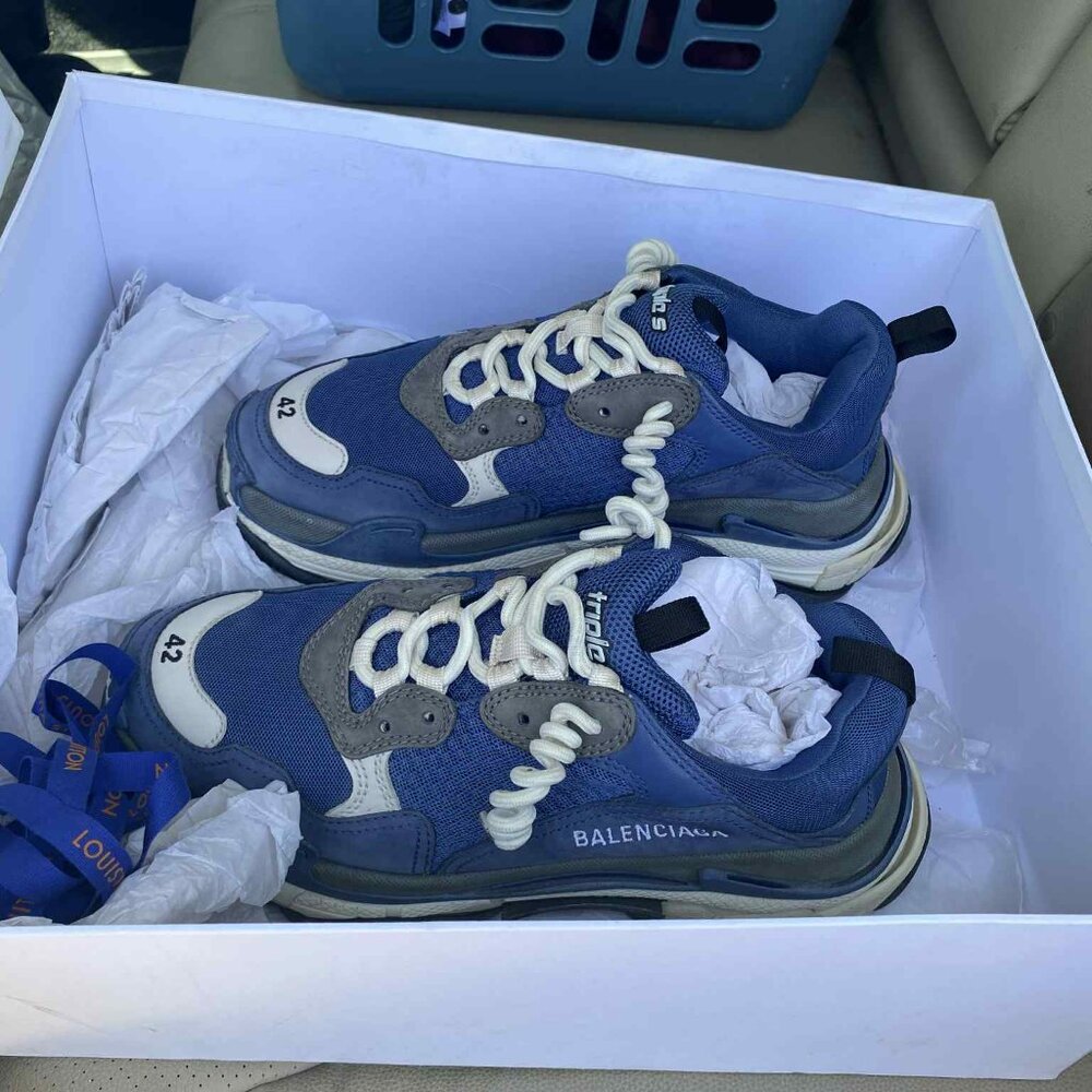 Balenciaga Triple S Sneakers Blue (US men size 9, EU Size 42)